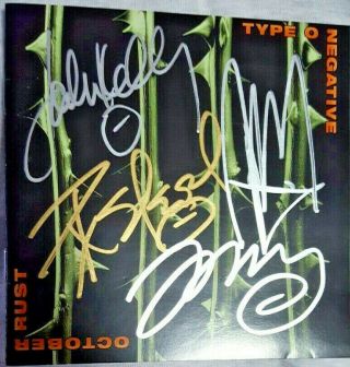 Type O Negative Band Signed " October Rust " Cd,  Rare