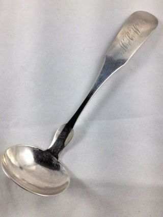 Coin Silver Roswell Hopkin Bailey,  Woodstock,  Vt Sauce Ladle - 6 1/2 "