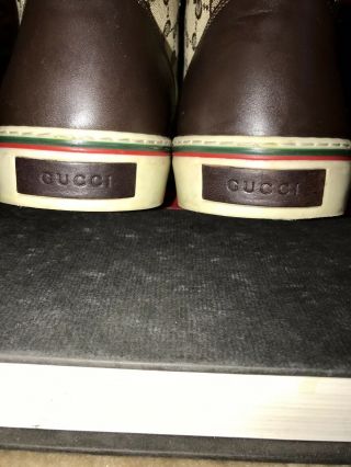 Gucci Sneakers High - top Vintage Size 41 - 42 (US 11.  1 - 11.  5) Leather 8