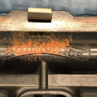 Vintage Rolmonica 1928 Roll Player Crank Organ Harmonica With 4 Music Rolls 6