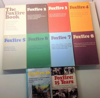 Vintage Foxfire Books Set 1 - 8,  10 & 25th Yr.  Foxfire 2 Signed - All Very Good