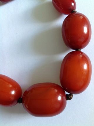 Antique Graduated Amber Bead Necklace - 52 Grammes 2