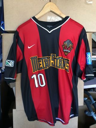 Vintage Mls Metrostars Nike Lothar Matthaus Soccer Jersey M