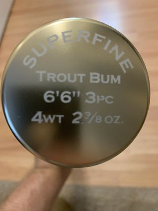 RARE Orvis Superfine Trout Bum Edition 6’6” 4wt 3 pc Fly Rod 2