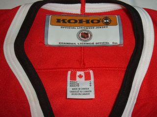 Rare Vintage Koho Buffalo Sabres Alternate 3rd Hockey Jersey Red Swords Sz L 5