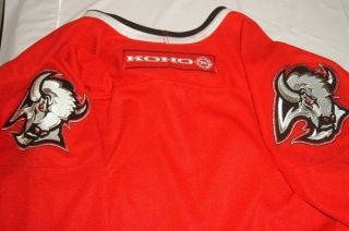 Rare Vintage Koho Buffalo Sabres Alternate 3rd Hockey Jersey Red Swords Sz L 6