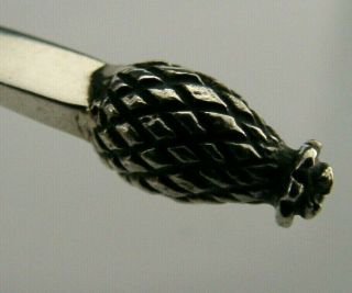 Qulaity Hand Made Solid Silver Spoon Arts & Crafts Pineapple Top Contemporary