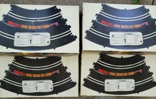 4 Boxes (24) Vintage Revell 1/32 Scale Slot Car 14 " Radius Curved Track