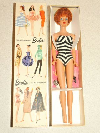Barbie: Vintage Blonde 1961 Bubblecut Barbie Doll W/box