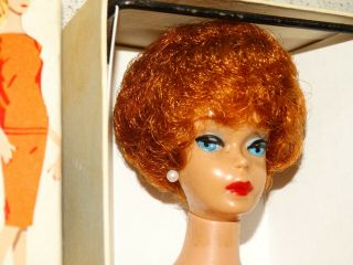 Barbie: VINTAGE Blonde 1961 BUBBLECUT BARBIE Doll w/BOX 3