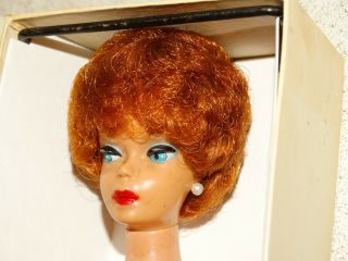 Barbie: VINTAGE Blonde 1961 BUBBLECUT BARBIE Doll w/BOX 4