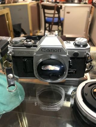 Vintage 1984 Canon AE - 1 35mm SLR Film Camera w/ Canon FD 50mm F1.  8 5