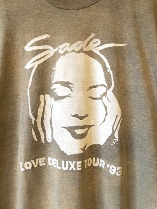 Vintage Sade Love Deluxe Tour 1993 Bootleg Rap Tee Shirt R&B 80s 90s XL 5