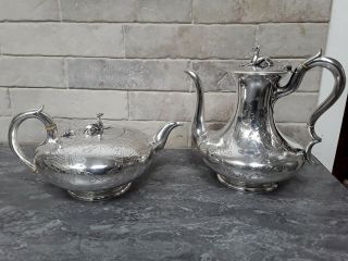 Elkington Co Silver Plate Teapot And Coffee Pot