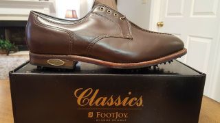 Vintage Footjoy Classics Dry Premiere Mens Golf Shoes 50788 Brn 12c Usa Mfg