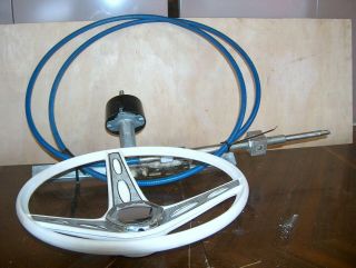 Vintage Marine I/o Or Outboard Runabout Steering Wheel/cable/rack And Pinion