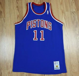 Vintage Macgregor Sand Knit Isiah Thomas Jersey Detroit Pistons 11 Large Nba