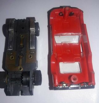 Vintage Aurora Thunder Jet 500 1969 Ford Mustang Mach 1 RED HO Slot Car 10