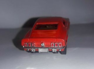 Vintage Aurora Thunder Jet 500 1969 Ford Mustang Mach 1 RED HO Slot Car 5