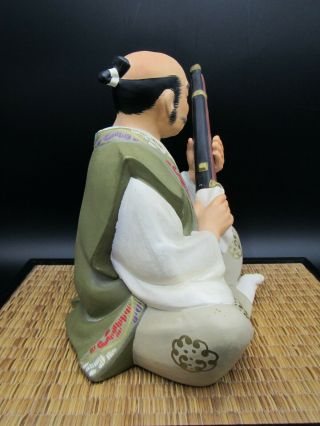 Vintage Japanese Hakata Urasaki Doll Ceramic Figurine Man Cleaning His Gun 3