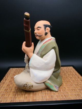 Vintage Japanese Hakata Urasaki Doll Ceramic Figurine Man Cleaning His Gun 5