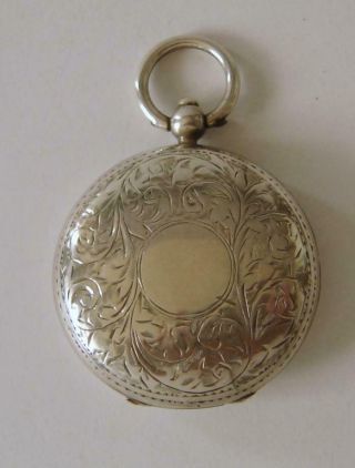 A Sterling Silver Full Hunter Pocket Watch Design Powder Compact Chester 1918