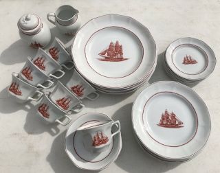Vintage Wedgwood Flying Cloud Dinner Service For Six Plus Extra
