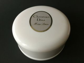 Vintage Christian Dior Miss Dior Dusting Powder W/ Puff 4 Oz.
