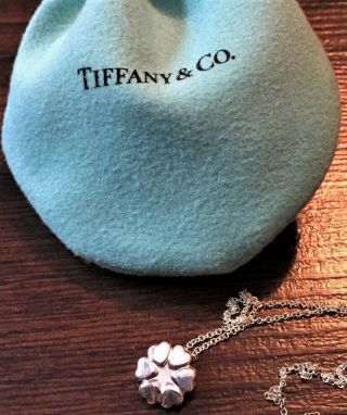 Tiffany & Co Sterling Silver Paloma Picasso Crown Of Heart Pendant Necklace 16in