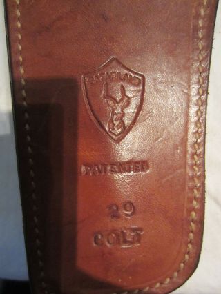 Vintage Safariland Holster & Belt Tan Leather size 38 COLT 29 5