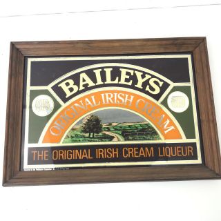 Vintage Baileys Irish Cream Beer Bar Liquor Decor Mirror Sign 1981