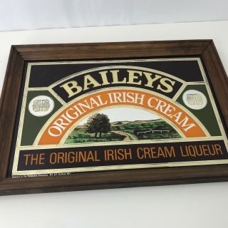 Vintage Baileys Irish Cream Beer Bar Liquor Decor Mirror Sign 1981 2