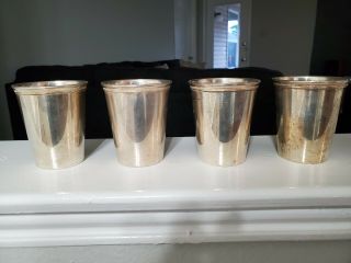 4 Wm Rogers Silver Plated Julep Cups 1025