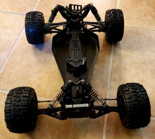 Vintage Team associated RC10T 2 Roller rims and tires powdercoat chassis ex 3