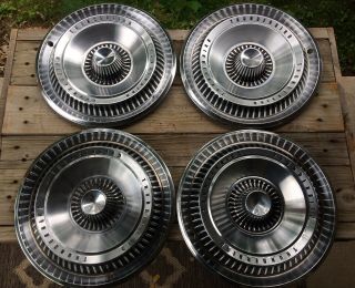 1965 Ford Thunderbird Set Of (4) 15” Hubcaps C5sa - 1130 - A Vintage