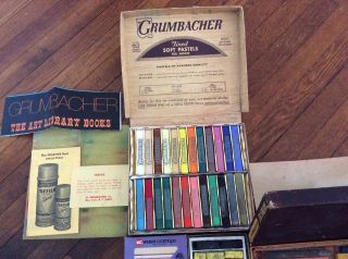 3 Vintage Boxes Soft Pastels & Colorsticks - Grumbacher - NuPastel & Alphacolor 2