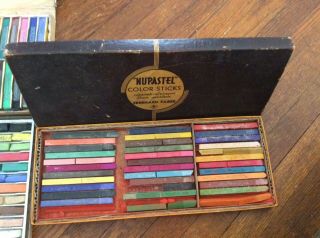 3 Vintage Boxes Soft Pastels & Colorsticks - Grumbacher - NuPastel & Alphacolor 4