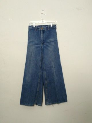 Hash Vintage 1970 ' s Wide Leg Jeans Women ' s Meas.  28X30,  No Tag Inv F4757 2