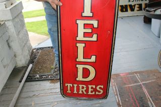 Large Vintage 1950 ' s Mansfield Tires Gas Station 60 