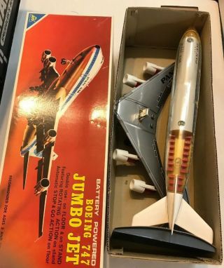 Vintage Battery Operated Boeing 747 Jumbo Jet Toy 1970s - 1980s