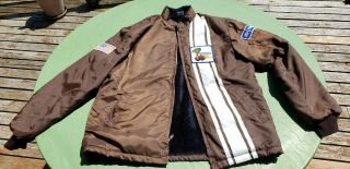 Vintage Ford Mustang Cobra Shelby Racing Jacket Size Med Faux Fur Lined