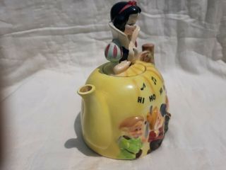 VTG RARE ENESCO SNOW WHITE 7 DWARFS MUSICAL TEAPOT DISNEY PRODUCTIONS EX COND 2