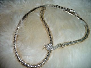 Vintage Rare Betsey Johnson Mesh Metal Snake Necklace,  Choker,  Belt 2