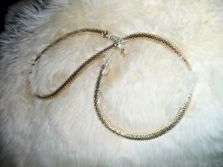 Vintage Rare Betsey Johnson Mesh Metal Snake Necklace,  Choker,  Belt 6