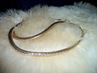 Vintage Rare Betsey Johnson Mesh Metal Snake Necklace,  Choker,  Belt 8