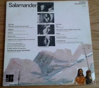 SALAMANDER The Ten Commandments MEGA RARE 1971 UK HEAVY PSYCH LP Youngblood EX, 5