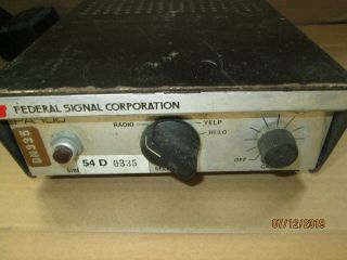 VINTAGE FEDERAL SIGNAL PA 150 SIREN CONTROLLER SWITCH CONTROL BOX & MICROPHONE 2