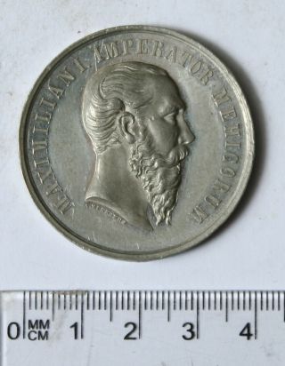 Mexico Death Of Emperor Maximilian 1867 Memorial Medal Tin By A.  Kleeburg Rare