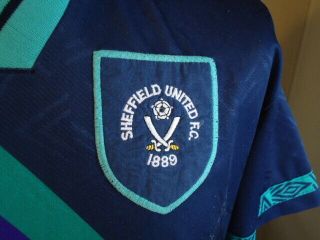 SHEFFIELD UNITED 1994 UMBRO Away Shirt LARGE Adults Rare Vintage LAVER 6