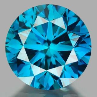 0.  78 Cts Very Rare Fancy Sparkling Vivid Blue Color Natural Diamond Si1